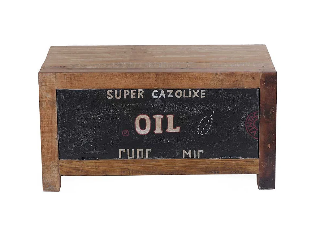 Schuhkipper in Bunt Braun Recyclingholz