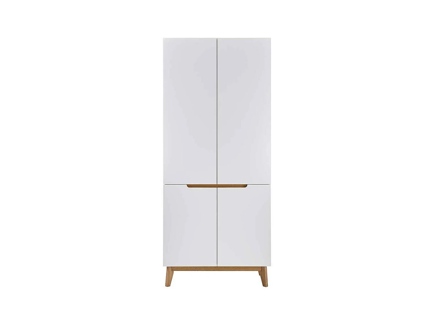 Schuh Schrank in Weiß und Asteiche Skandi Design
