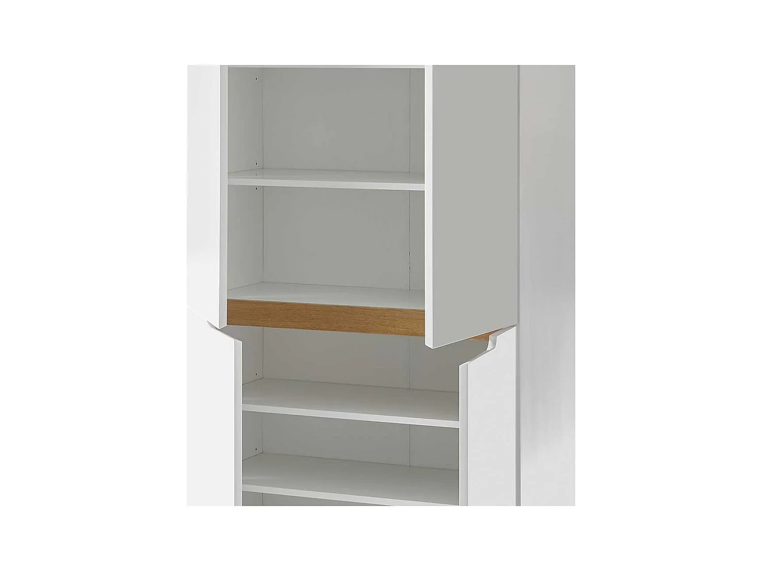 Schuh Schrank in Weiß und Asteiche Skandi Design