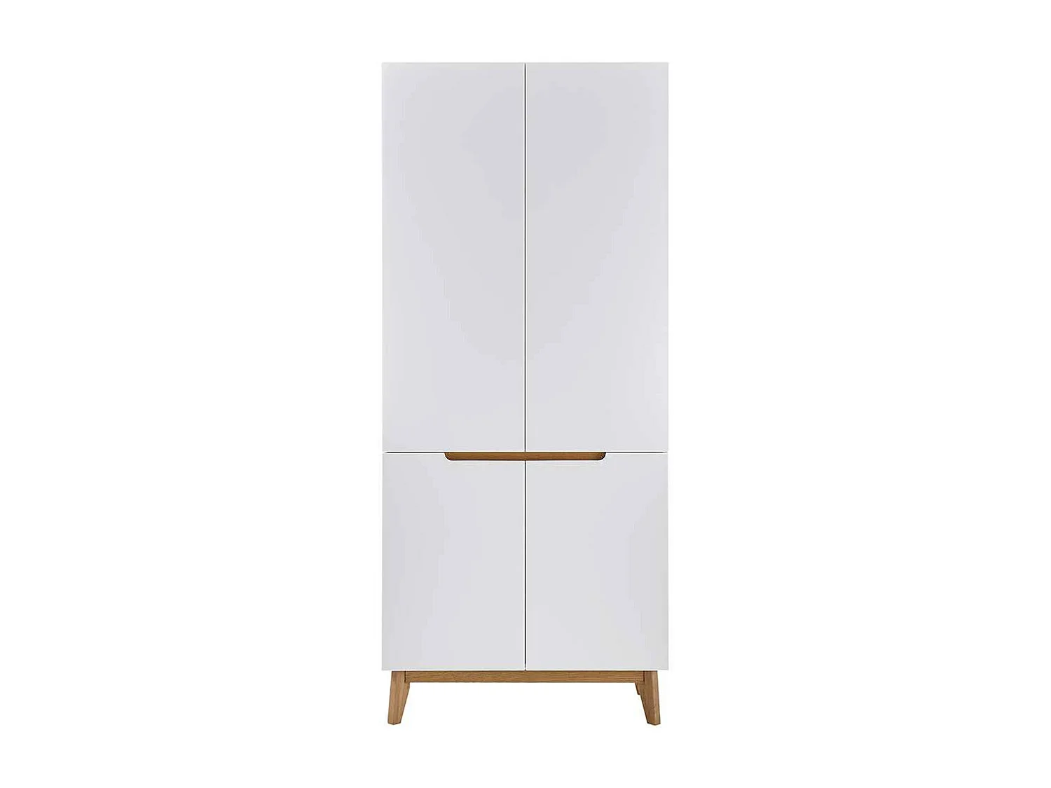 Schuh Schrank in Weiß und Asteiche Skandi Design
