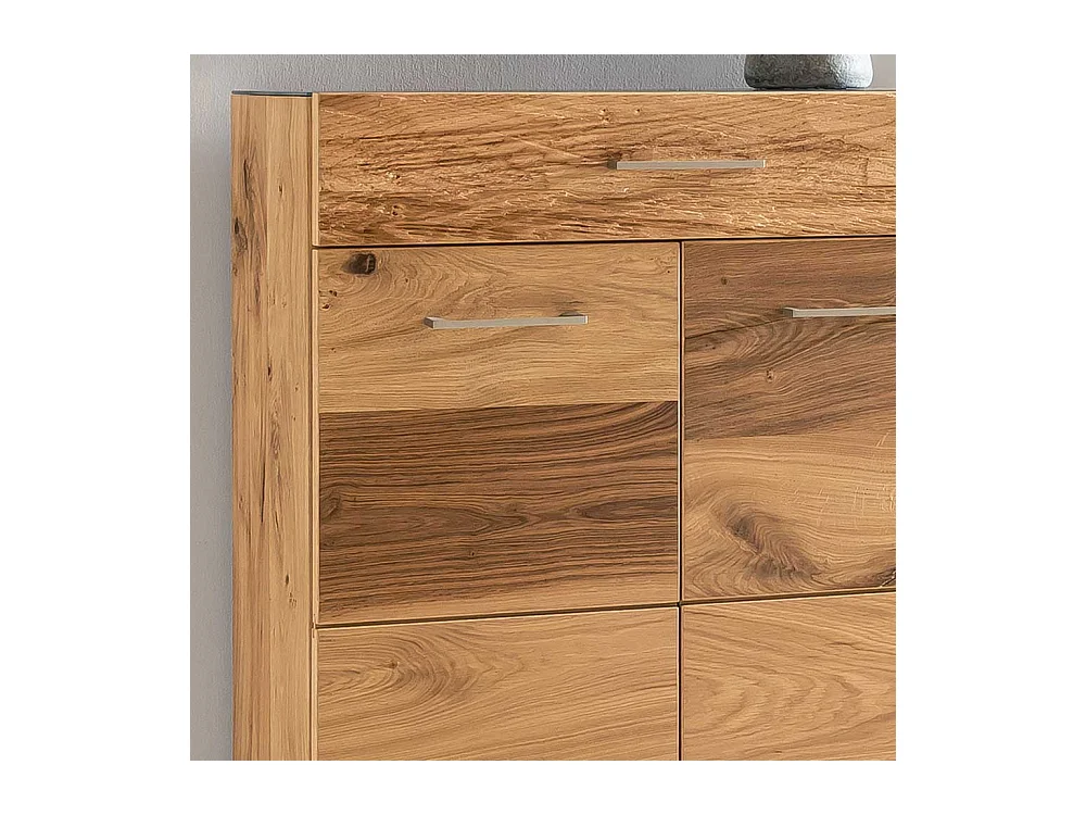 Flur Schuhschrank mit Balkeneiche furniert 80 cm breit