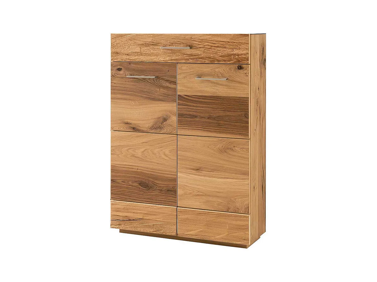 Flur Schuhschrank mit Balkeneiche furniert 80 cm breit