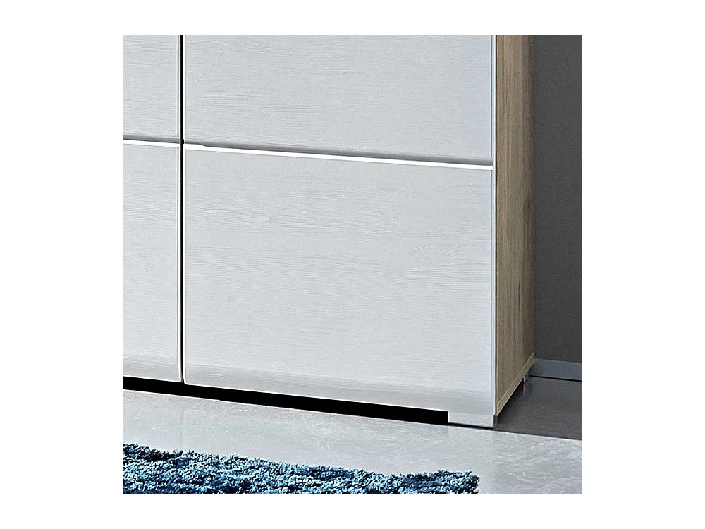 Schuhschrank in Weiß Silbereiche