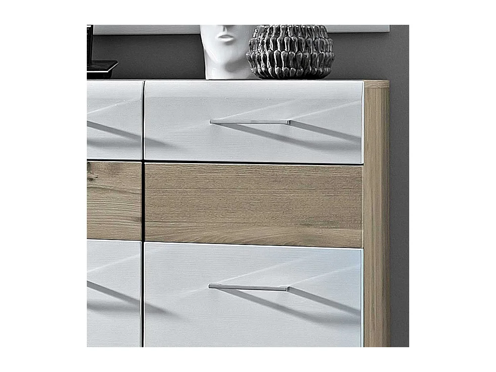 Schuhschrank in Weiß Silbereiche