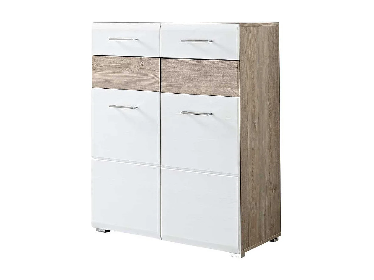 Schuhschrank in Weiß Silbereiche