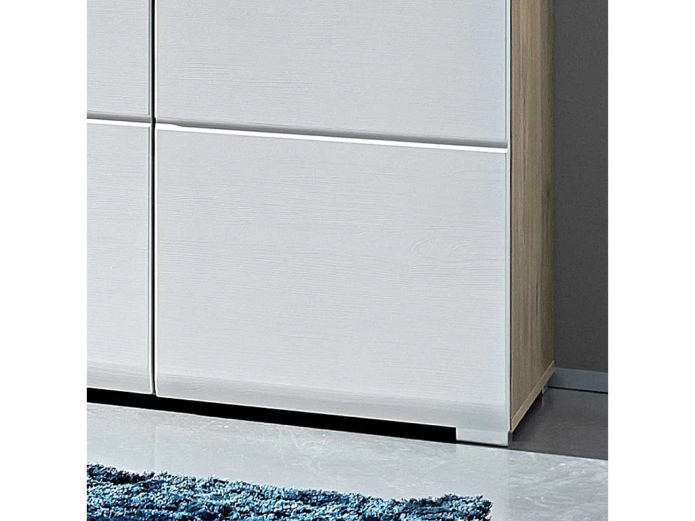 Schuhschrank in Weiß Silbereiche