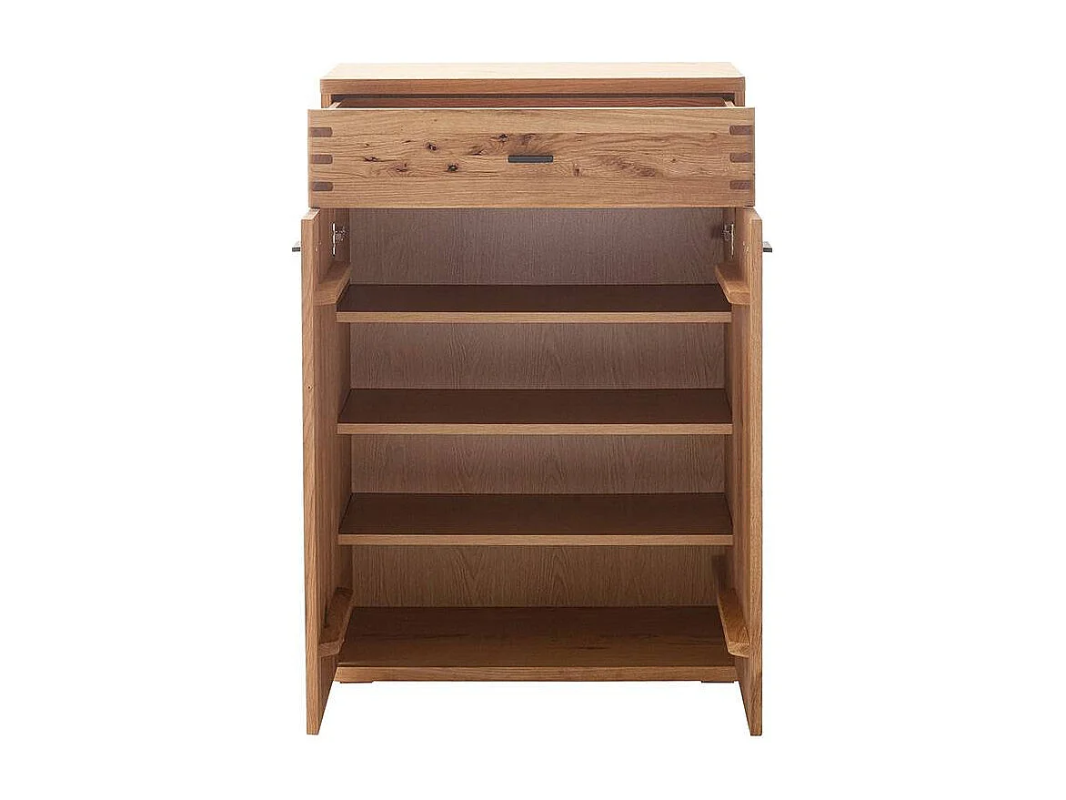 Schuhschrank Garderobenschuhschrank mit einer Schublade und Massivholz Türen