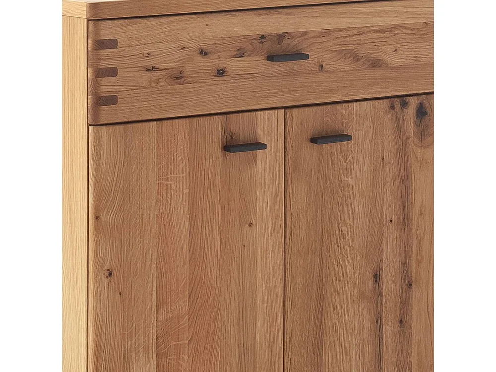 Schuhschrank Garderobenschuhschrank mit einer Schublade und Massivholz Türen