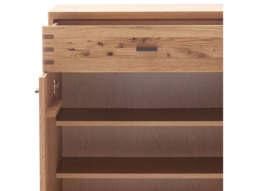 Schuhschrank Garderobenschuhschrank mit einer Schublade und Massivholz Türen