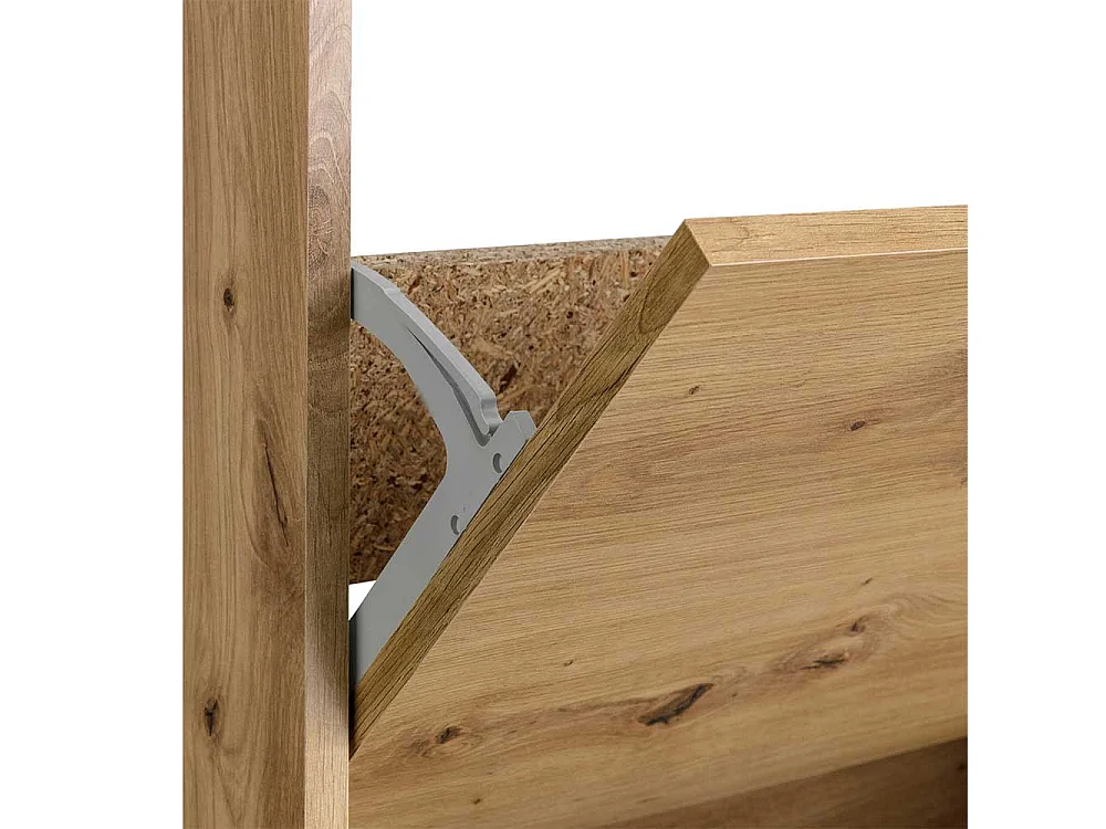 Schuh Klappschrank in Wildeichefarben zwei Schuhwalzen