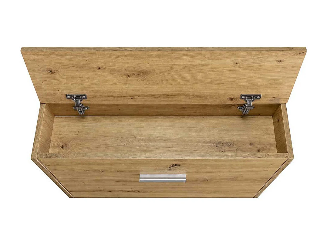 Schuh Klappschrank in Wildeichefarben zwei Schuhwalzen