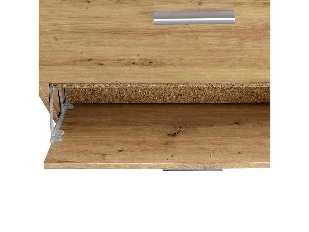 Schuh Klappschrank in Wildeichefarben zwei Schuhwalzen