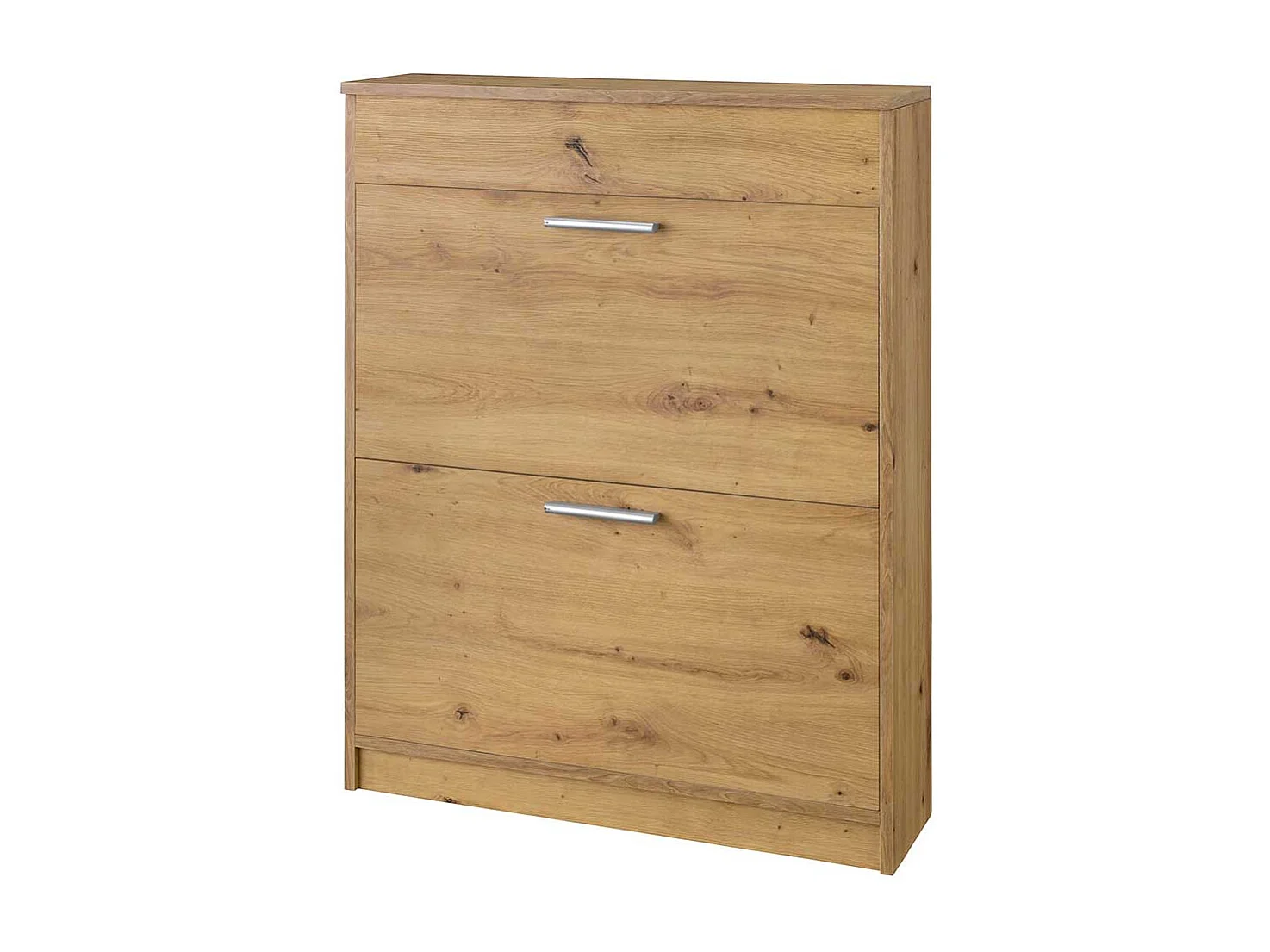 Schuh Klappschrank in Wildeichefarben zwei Schuhwalzen