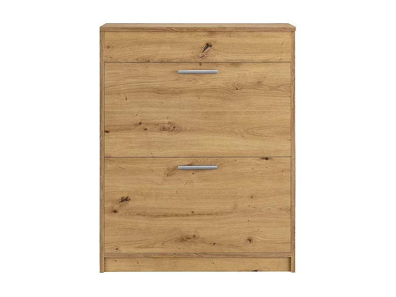 Schuh Klappschrank in Wildeichefarben zwei Schuhwalzen