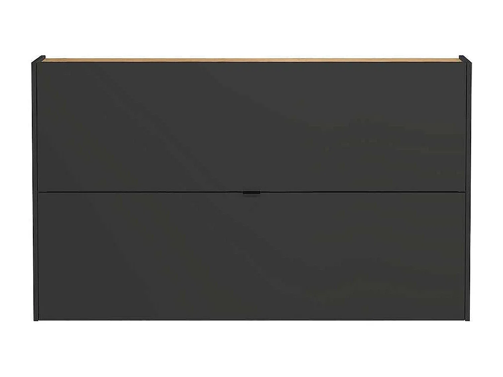 Garderobenschuhschrank in Dunkelgrau und Wildeichefarben