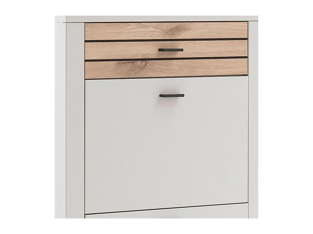 Schuhschrank Schuhkipper mit Metallgriffen und einer Schublade