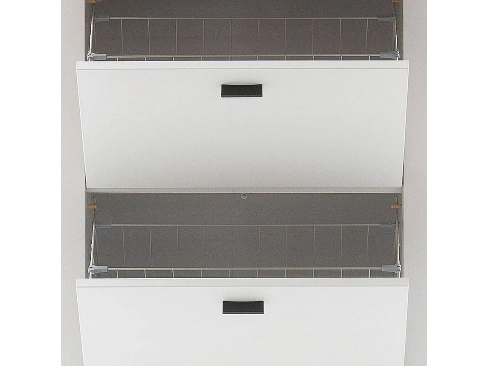 Schuhschrank Schuhkipper mit Metallgriffen und einer Schublade