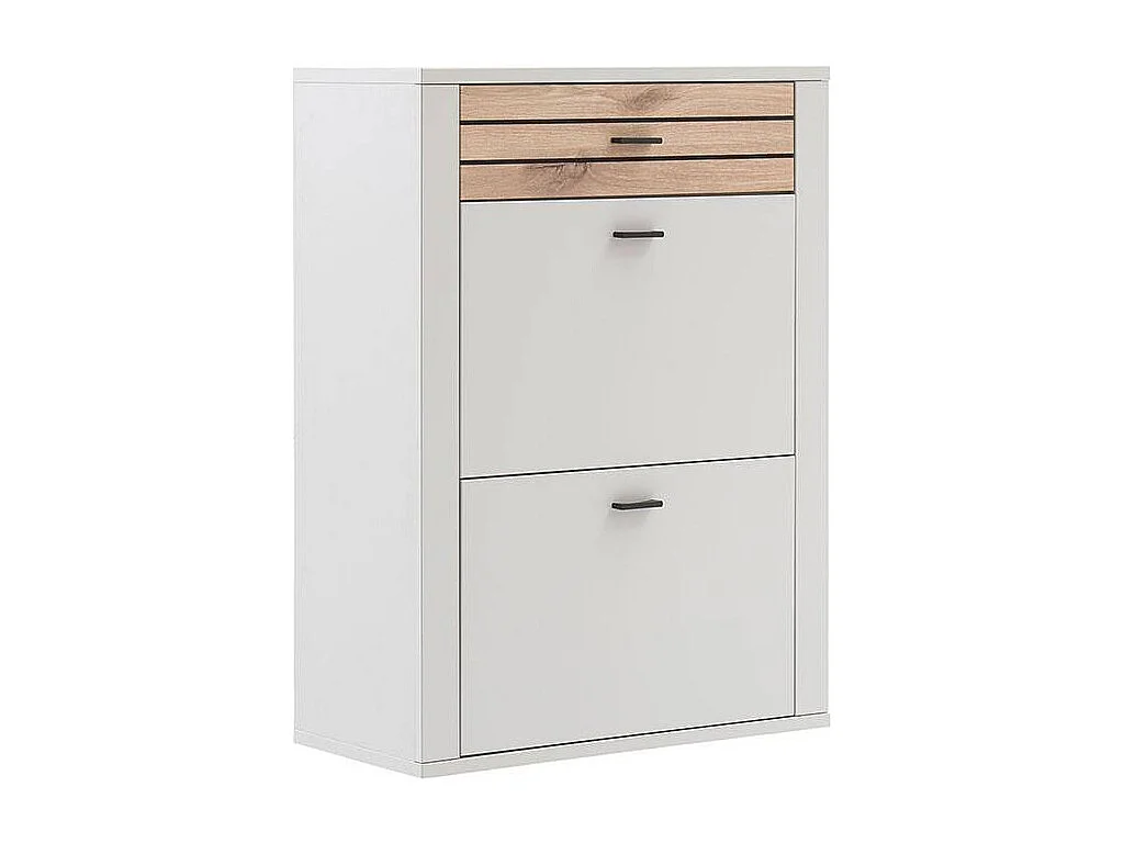 Schuhschrank Schuhkipper mit Metallgriffen und einer Schublade