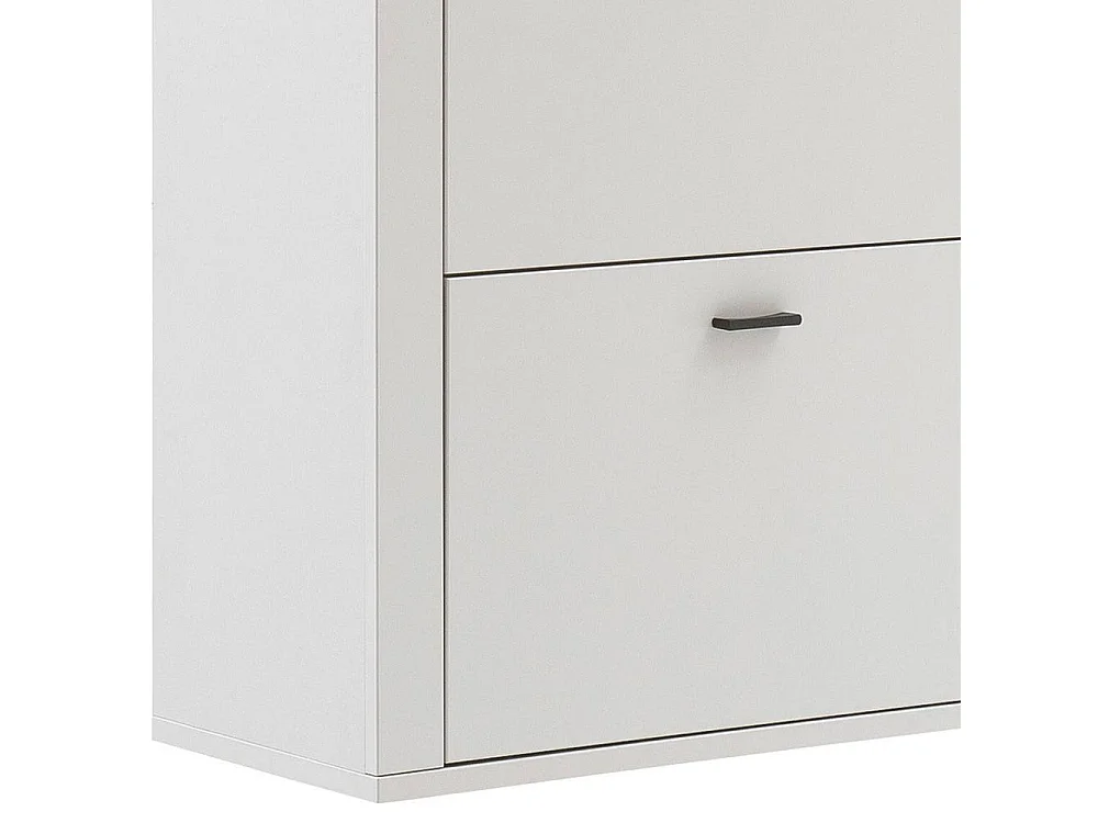 Schuhschrank Schuhkipper mit Metallgriffen und einer Schublade