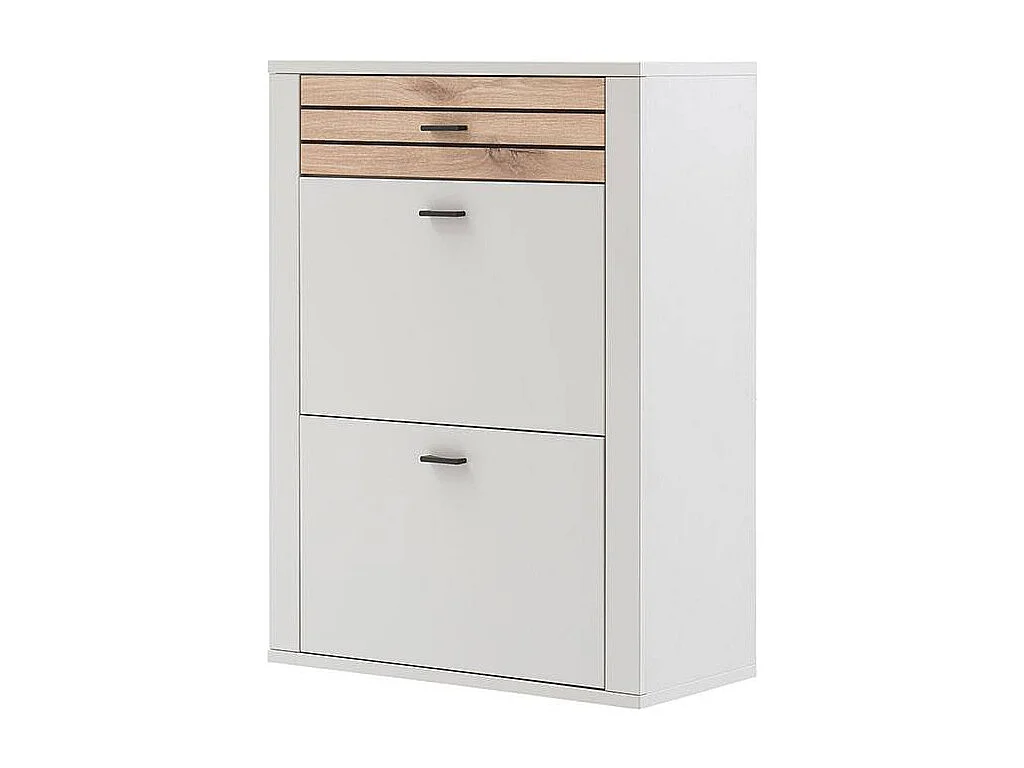 Schuhschrank Schuhkipper mit Metallgriffen und einer Schublade