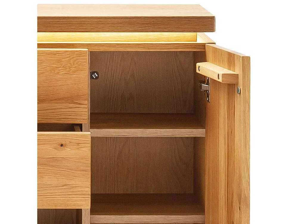 Schuhschrank Sideboard mit LED Beleuchtung und Drehtüren