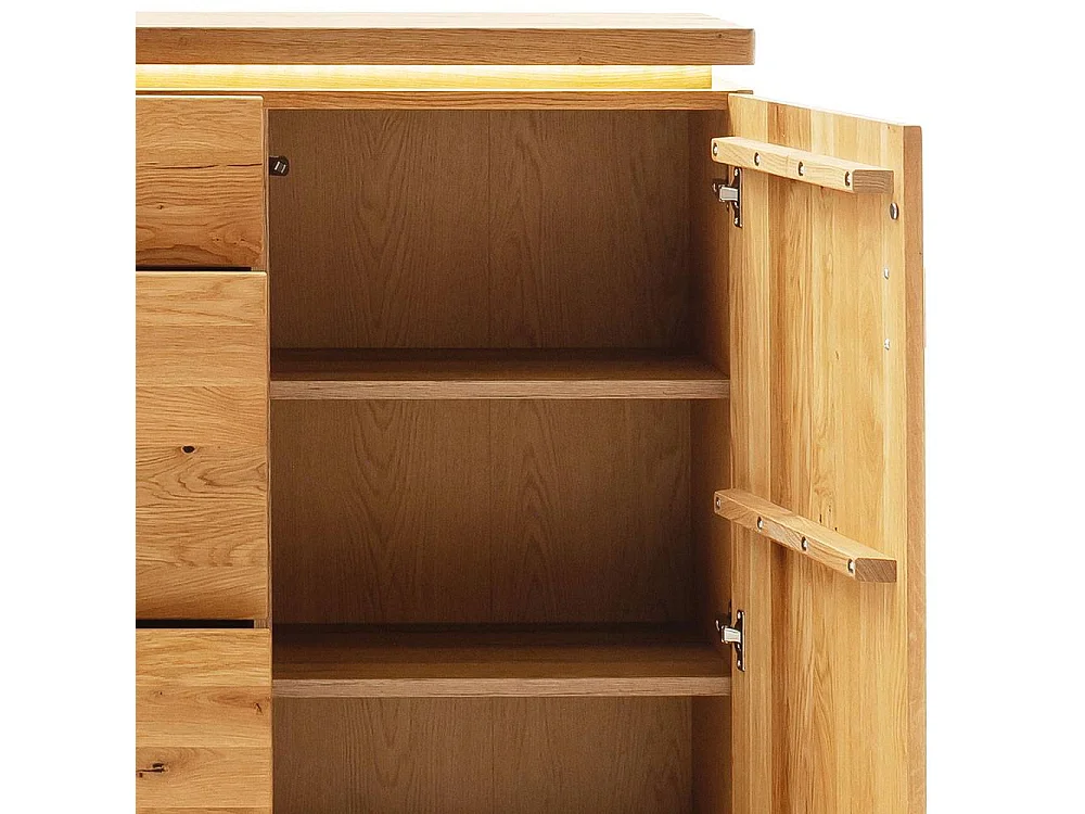 Schuh Schrank Kommode mit LED Beleuchtung und Metallgriffen