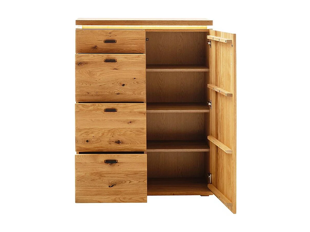 Schuh Schrank Kommode mit LED Beleuchtung und Metallgriffen