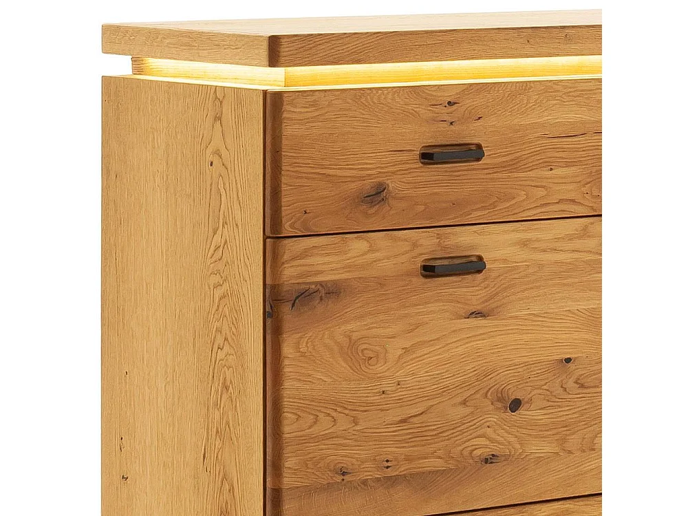 Schuh Schrank Kommode mit LED Beleuchtung und Metallgriffen