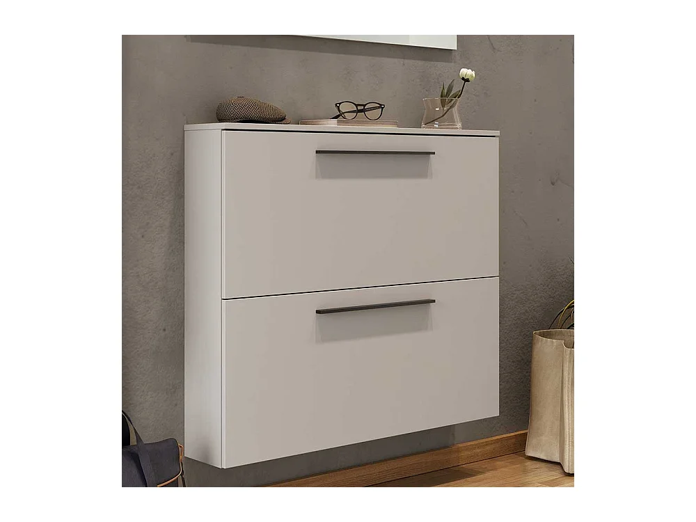 Garderobenschuhschrank in Hellgrau stoßfesten ABS Kanten