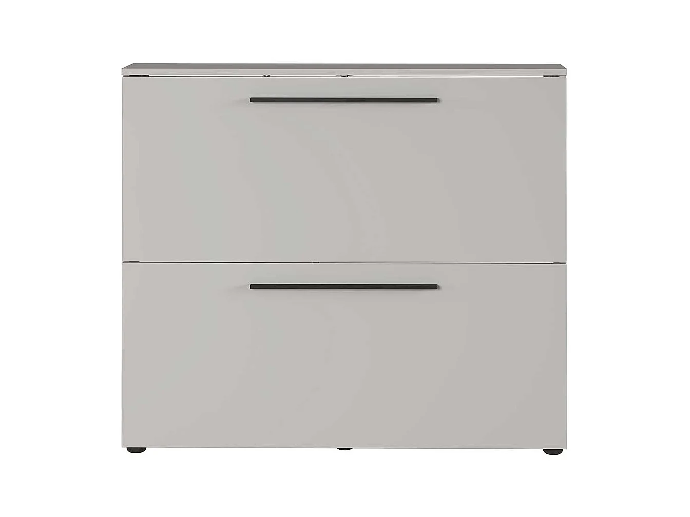 Garderobenschuhschrank in Hellgrau stoßfesten ABS Kanten