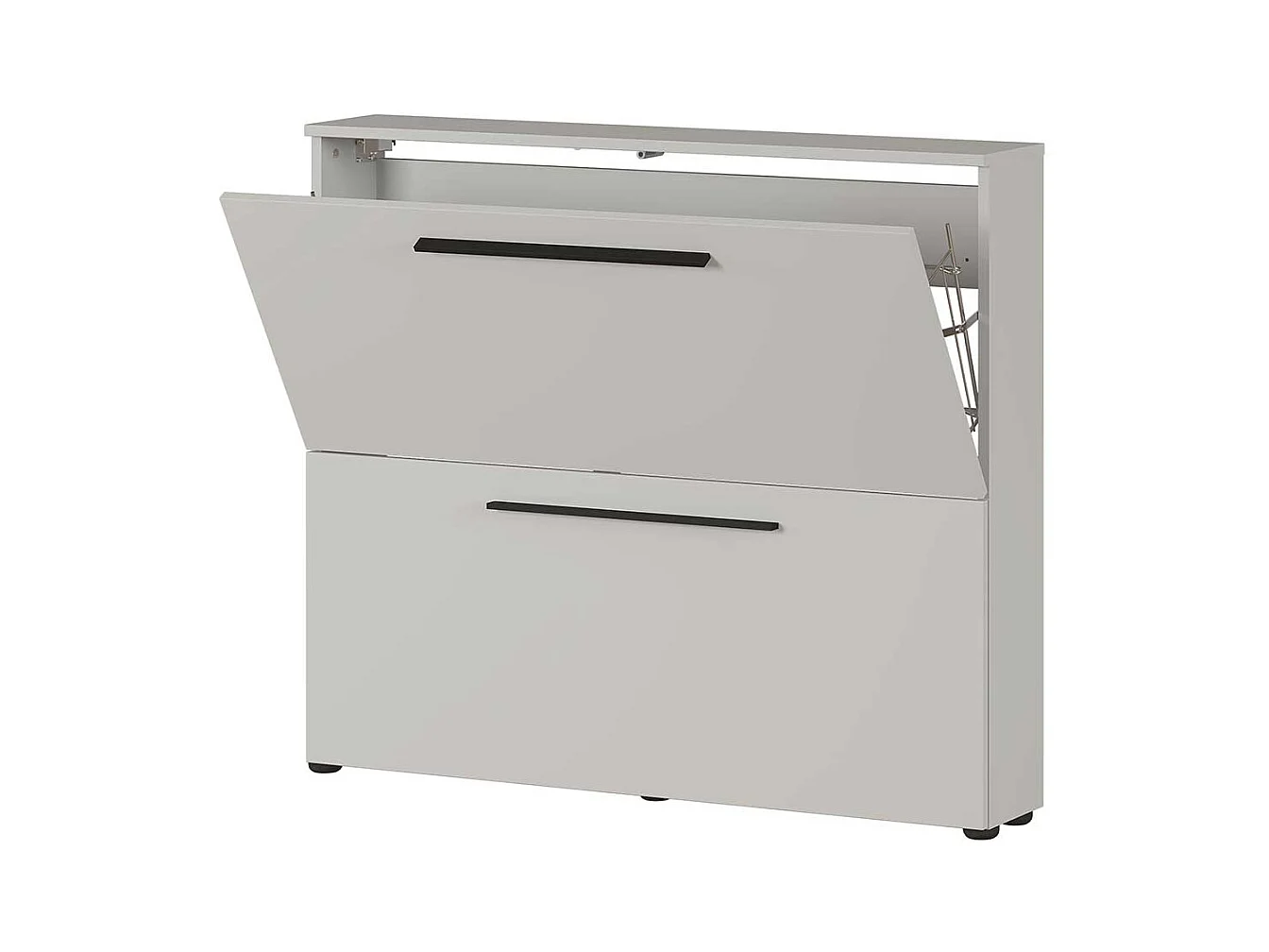 Garderobenschuhschrank in Hellgrau stoßfesten ABS Kanten