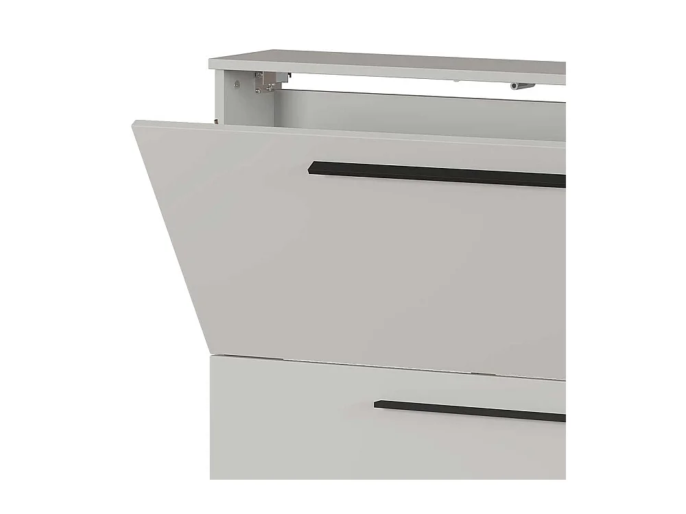 Garderobenschuhschrank in Hellgrau stoßfesten ABS Kanten