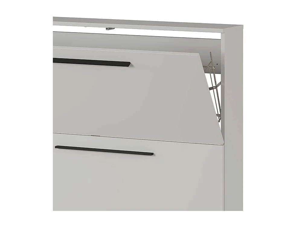 Garderobenschuhschrank in Hellgrau stoßfesten ABS Kanten