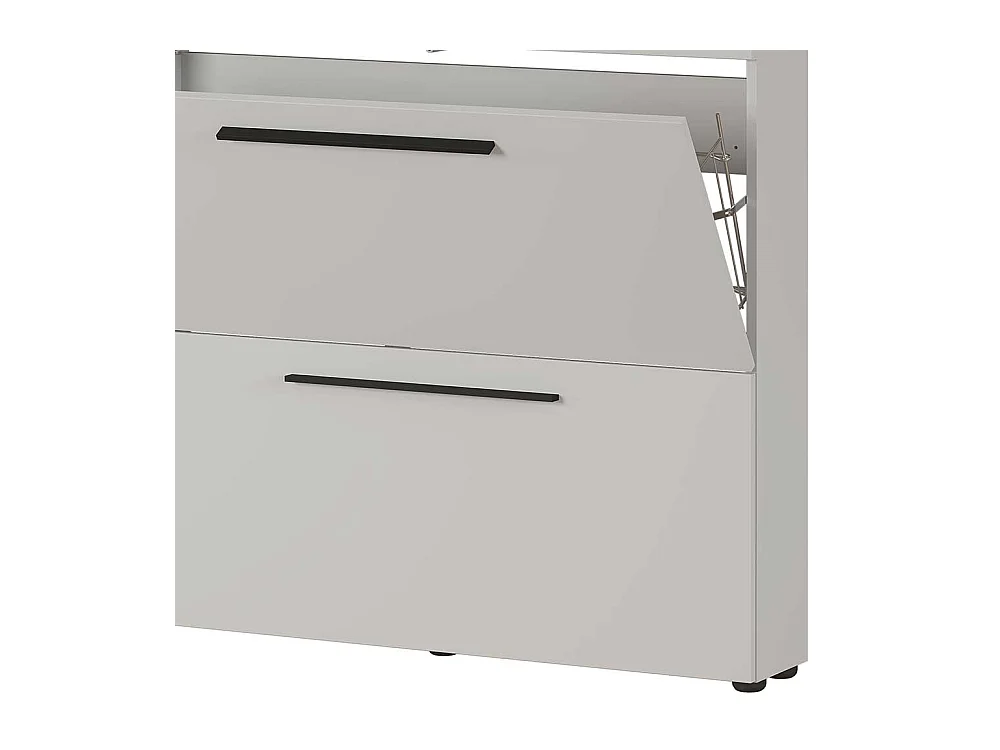 Garderobenschuhschrank in Hellgrau stoßfesten ABS Kanten