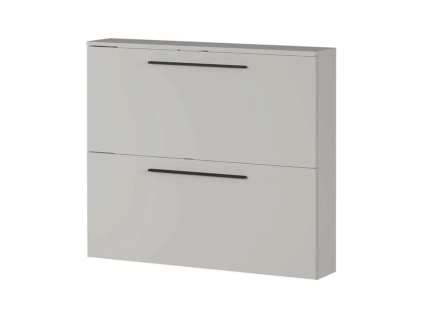 Garderobenschuhschrank in Hellgrau stoßfesten ABS Kanten