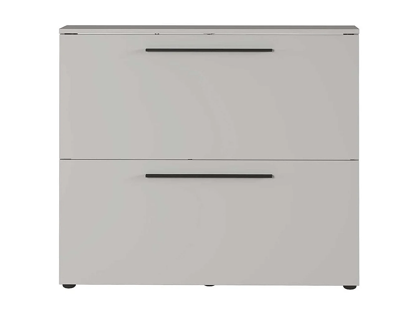 Garderobenschuhschrank in Hellgrau stoßfesten ABS Kanten