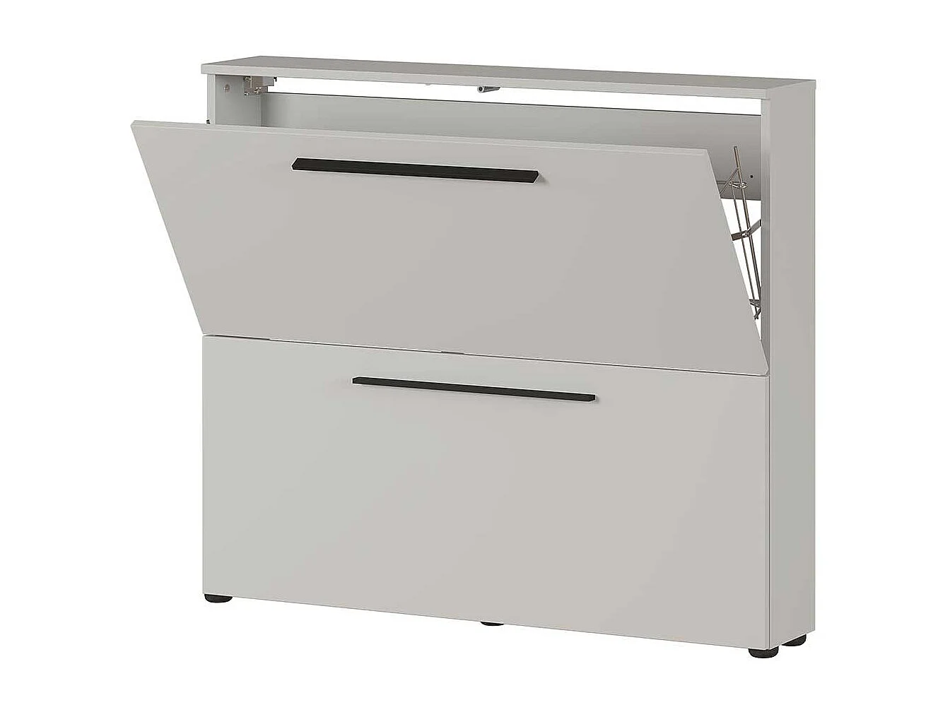 Garderobenschuhschrank in Hellgrau stoßfesten ABS Kanten