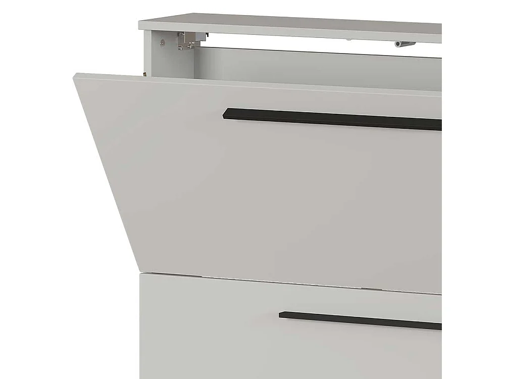 Garderobenschuhschrank in Hellgrau stoßfesten ABS Kanten