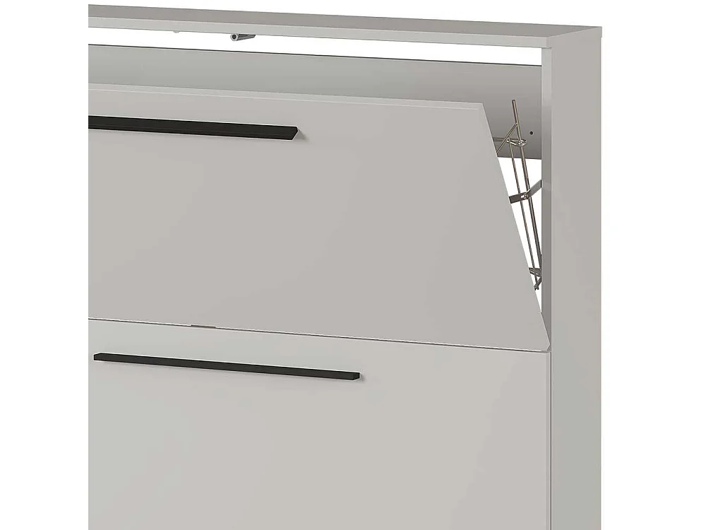 Garderobenschuhschrank in Hellgrau stoßfesten ABS Kanten