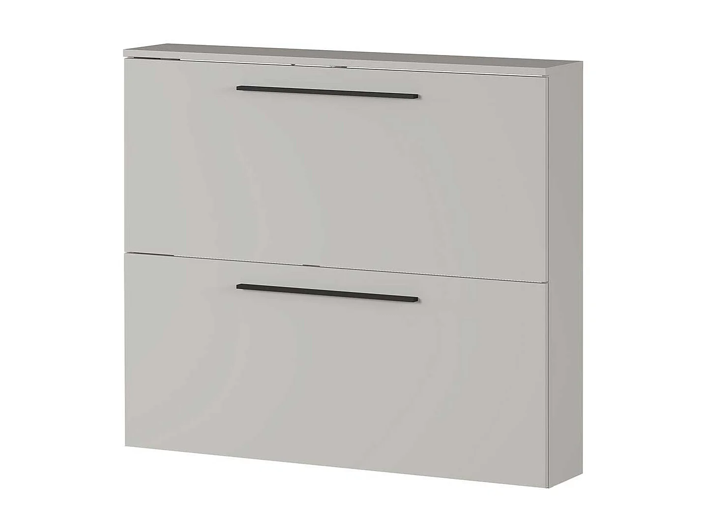 Garderobenschuhschrank in Hellgrau stoßfesten ABS Kanten