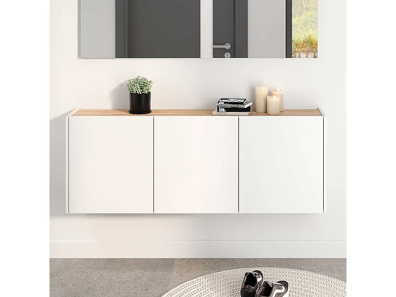 Schrank Hängeschrank 138 cm breit für die Wandmontage