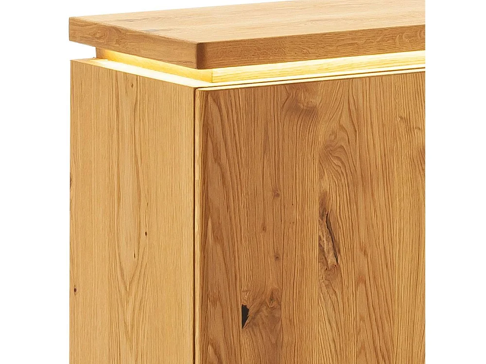 Schuhschrank Schuh Schrank mit LED Beleuchtung und Massivholz Türen