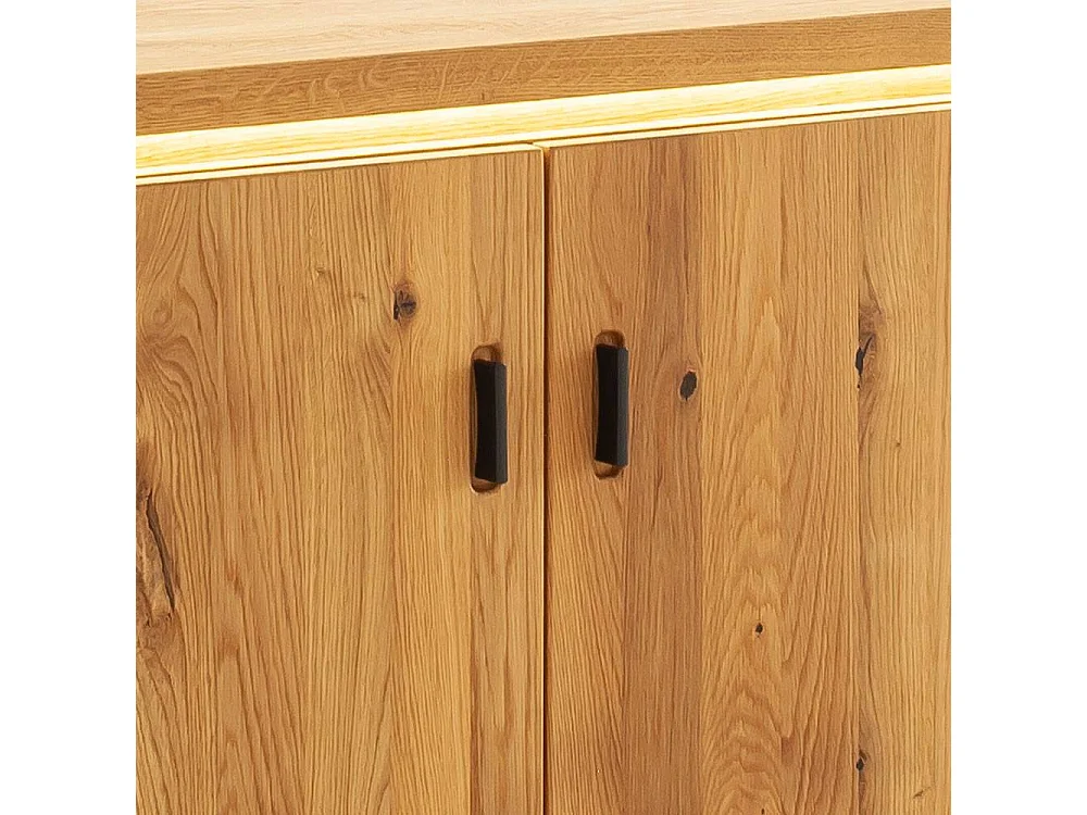 Schuhschrank Schuh Schrank mit LED Beleuchtung und Massivholz Türen