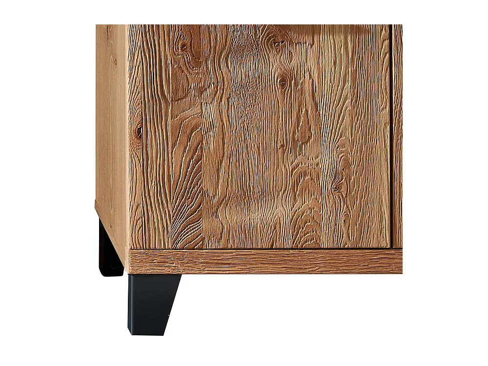 Schuhschrank aus Wildeiche teilmassiv Türen und Schubladen