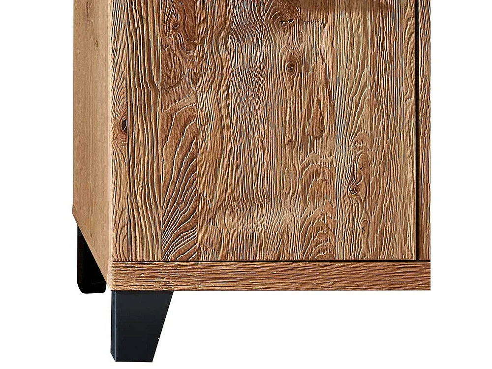 Schuhschrank aus Wildeiche teilmassiv Türen und Schubladen