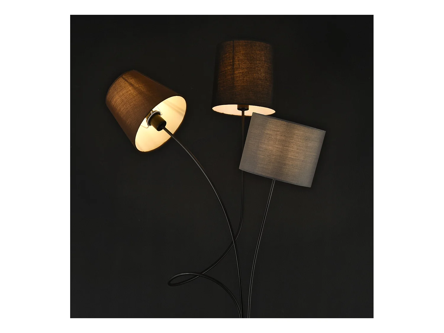 Lampadaire lampe sur pied métal grise 18 x 18 x 146 cm 03_0002452