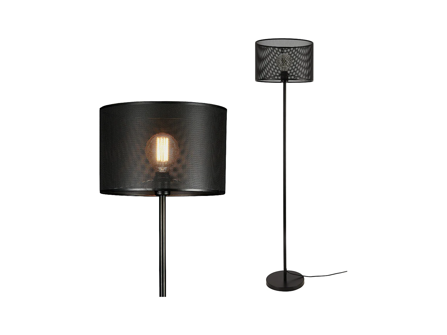 Lampadaire lampe à pied métal argentée 35 x 35 x 153 cm 03_0002446