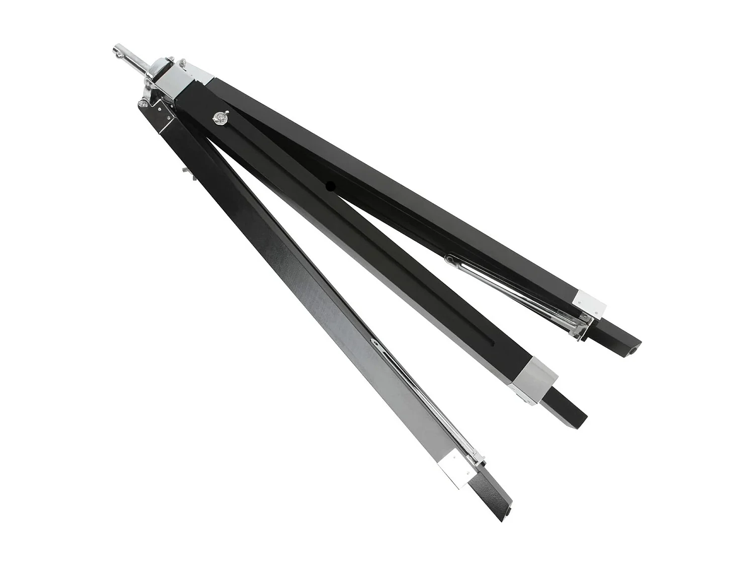 Lampadaire trépied type projecteur de cinéma hauteur réglable bois et métal classe énergétique led rétro lampe sur pied pour salon noir mat 01_0000400