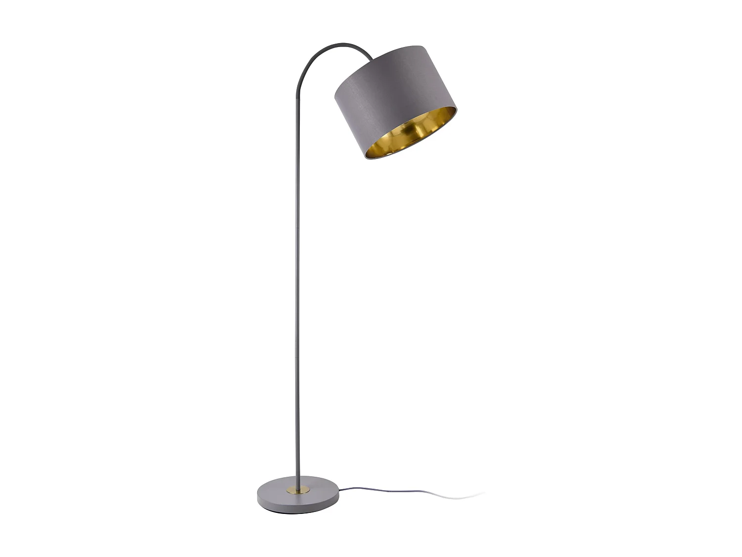 Elegante lampada da terra moderna design lampada da terra E27 tessuto metallo 173 cm grigio 03_0005252
