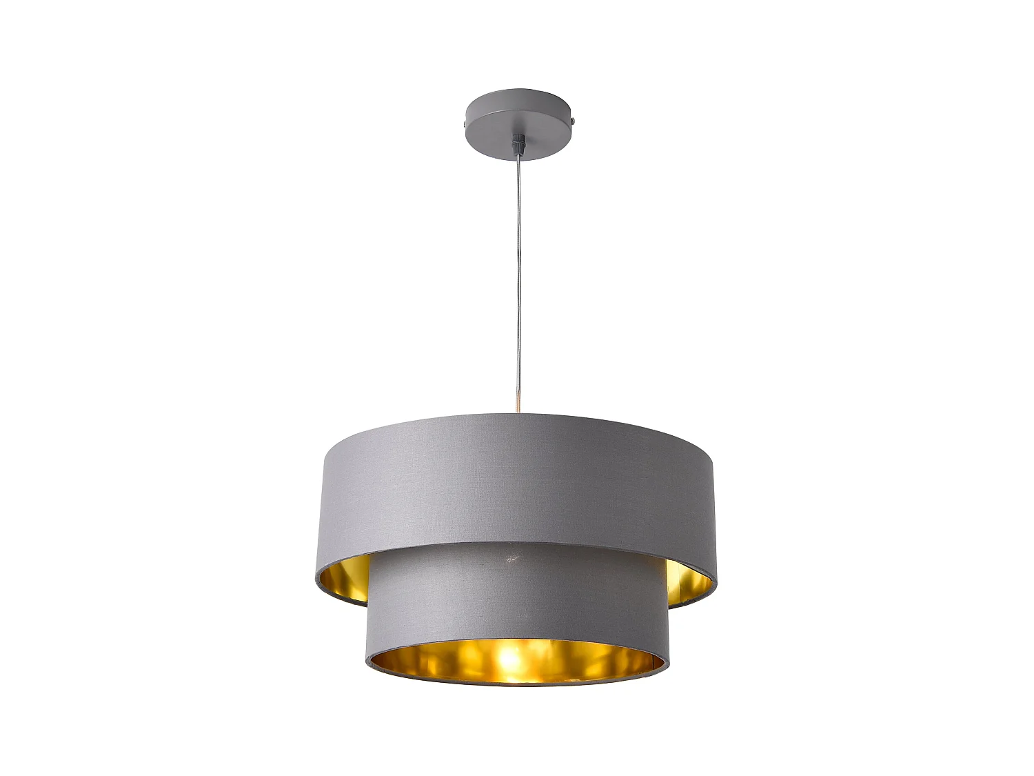 Lampe à suspendre suspension métal grise 40 x 40 x 149 cm 03_0005263